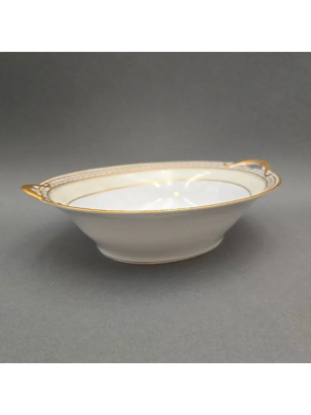 Antique Noritake Chanfaire Oval Vegetable Bowl Set 2 Hand Painted Art Deco